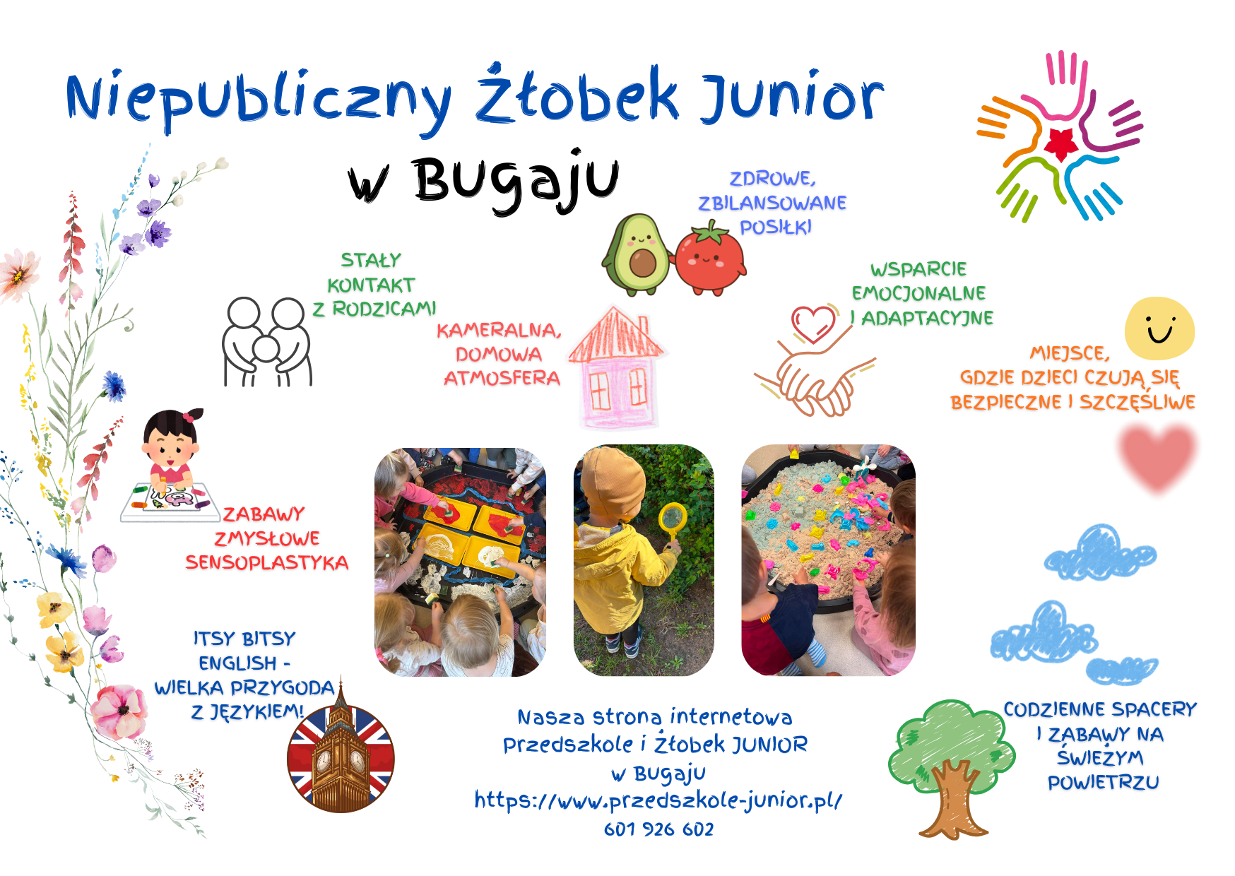 Prowadzimy zajęcia opiekuńczo-wychowawcze i edukacyjne, uwzględniające rozwój psychomotoryczny dziecka, właściwy do jego wieku